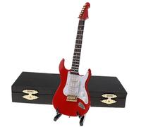 Modelo De Instrumento Musical Adornos De Instrumentos Musicales Modelo Amante De La Música Mini Adornos De Guitarra Eléctrica De Madera Música(D24 cm)