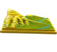 Modelo de interpretación de mapas topográficos de contorno, modelo de equipo de tectónica de placas, modelo de tectónica de placas 3D de geología, material didáctico en el aula.(Small)
