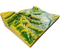 Modelo de interpretación de mapas topográficos de contorno, modelo de equipo de tectónica de placas, modelo de tectónica de placas 3D de geología, material didáctico en el aula.(Large)