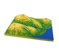 Modelo de interpretación de mapas topográficos de contorno, modelo de tectónica de placas 3D, estructura geológica y morfología de superficies, instrumentos auxiliares for la enseñanza de