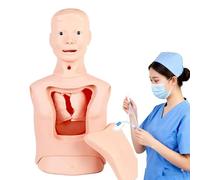 Modelo de intubación para educación de enfermería - Maniquí de cuidado de tubo nasogástrico y tráquea para adultos, herramienta de entrenamiento de tubo gástrico