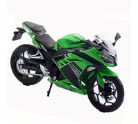Modelo de Juguete 1:12 para Kawasaki para Ninja 250 Colección De Regalos con Sonido E Iluminación Carreras Moto Juguete Metal Fundido A Presión(Green Black)