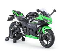 Modelo de Juguete Colección De Sonido E Iluminación Carreras, Regalo 1:12 para Kawasaki para Ninja 400 Moto Juguete Metal Fundido A Presión(Nero)