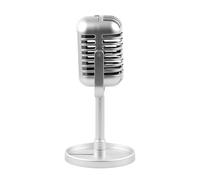 Modelo De Juguete De Micrófono Vintage | Accesorios De Microno Retro De 6,50 X 3,15 X 3,15 Pulgadas Con Soporte | Micrófonos Retro, Accesorio Falso Para Disfraces s De Rol, Micrófono Antiguo,