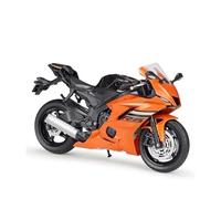 Modelo de Juguete Modelo De Motocicleta A Escala 1/12, Portátil, Carreras, Dedo, Simulación Moto, Juguetes Colección para Yamaha YZF-R6 YZFR6 2020(Orange)