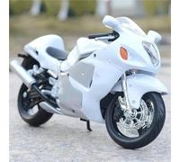 Modelo de Juguete Modelo De Motocicleta A Escala 1:18, Portátil, Carreras, Dedo, Simulación, Juguetes Colección para Suzuki para Hayabusa GSX-1300R(White)