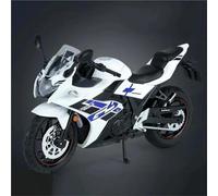 Modelo de Juguete Modelo De Motocicleta Carreras Aleación 1/12, Metal Fundido A Presión, para Deportes Calle, con Sonido Y Luz, Juguete Regalo para Suzuki GSX-250SR(White)