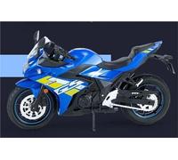 Modelo de Juguete Modelo De Motocicleta Carreras Aleación 1/12, Metal Fundido A Presión, para Deportes Calle, con Sonido Y Luz, Juguete Regalo para Suzuki GSX-250SR(BLU)