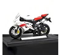Modelo de Juguete Modelo De Motocicleta Carreras Aleación 1:18, Metal Fundido A Presión, Deportiva Calle, Juguete Regalo para Yamaha R6(White)