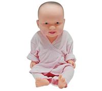Modelo de lactancia for recién nacidos, maniquí realista de simulación infantil con cabeza, extremidades y ropa giratorias, for futuras madres, enfermeras de obstetricia y ginecología(Pink)