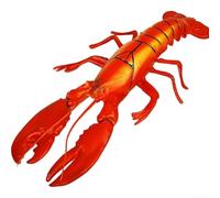 Modelo de langosta de simulación realista, accesorio grande de plástico para fiestas temáticas, fotografía, decoración de teatro y exhibición de educación de la vida marina (rojo, 47 x 23 x 6 cm) (A)