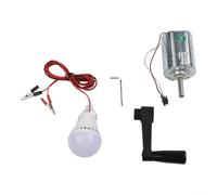Modelo de manivela DIY Breeze generador de turbina de viento 12 V 80 W imán permanente para proyectos de energía al aire libre y doméstico (juego de 2)
