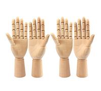 Modelo de mano de madera, 4 piezas, 10 pulgadas, figura de maniquí de mano izquierda y derecha para exhibición de joyas de mano, decoración, bocetos, por GNIEMCKIN