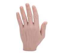 Modelo de mano masculina de silicona, reutilista, realista, manual artificial móvil para la práctica de pintura y los accesorios del festival, tamaño de material de silicona 18 x (Mano izquierda)