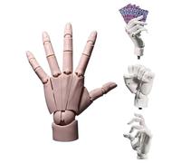 Modelo de mano para artistas, escala 1:1, flexible, mano izquierda y derecha, con articulaciones de dedos móviles para dibujar, pintar, dibujar y dibujar