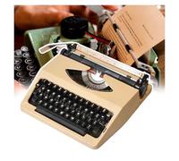 Modelo de máquina de escribir manual clásica, con cintas rojas y negras, fácil de usar, sin fuente de alimentación, máquina de escribir tradicional, for el hogar, cafetería, vitrina,(Milkteacolor)