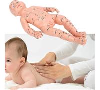 Modelo de masaje de acupuntura for bebés, modelo de acupuntura pediátrica de medicina china, muñeca de entrenamiento de enseñanza de meridianos corporales de medicina china con masaje