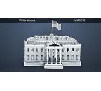 Modelo De Metal 3D De La Casa Blanca + Pinzas 010329