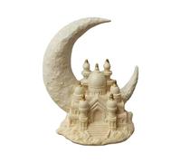 Modelo de mezquita, figura iluminada en 3D de Oriente Medio, decoración de escritorio, para coleccionistas, estantería, vitrina, mesita de noche, dormitorio, sala de estar, oficina, amantes del oficio