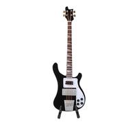 Modelo de Mini Guitarra, réplica de Guitarra pequeña de 7,9 x 2,4 x 0,4 Pulgadas con Caja de Soporte, Modelo de bajo de Madera, Adornos de exhibición para niños, entusiastas de la