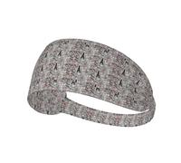 Modelo de moda francesa con estampado de hurones, paquete de un paquete, cómoda diadema elástica para ejercicio, banda atlética, 4.3 x 13.4 pulgadas, suave y transpirable