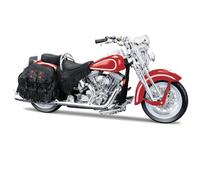 Modelo de motocicleta a escala Maquetas De Motocicletas Juguete 1/18 Para Harley Para Davidson FLSTS Heritage Softall Springer 1999 Vehículos Fundición A Presión Coleccionables(Rosso)