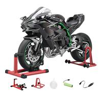 Modelo de motocicleta fundido a presión de aleación 1/6, motocicleta de simulación realista con encendido, luces, sonido del motor y efectos de humo duales, regalo coleccionable de carreras de