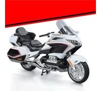 Modelo de Motocicleta Modelo De Motocicleta A Escala 1:11, Juguete Portátil Simulación Carreras para Honda Gold Wing GL800 2021(White)
