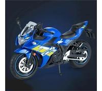 Modelo de Motocicleta Modelo De Motocicleta En Miniatura Aleación Fundida A Presión 1:12 con Sonido, Luz, Juguetes, Volante Y Dirección para Suzuki GSX-250SR(BLU)