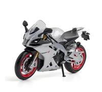 Modelo de Motocicleta Moto De Juguete Metal Fundido A Presión, Modelo En Miniatura para Carreras para Superbikes para Sport Regalo Colección 1/12 para Aprilia RSV4 RR1000(Silver)