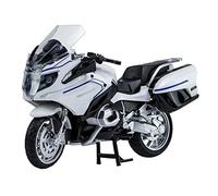 Modelo de motocicleta Para BMW R1250RT-P 1:12, Modelo De Motocicleta Policial Simulación Aleación, Coche Policía De Patrulla Iron Rider, Vehículo Azul, Colección Regalos Y Recuerdos(White and blue)
