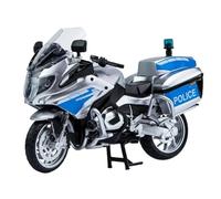 Modelo de motocicleta Para BMW R1250RT-P 1:12, Modelo De Motocicleta Policial Simulación Aleación, Coche Policía De Patrulla Iron Rider, Vehículo Azul, Colección Regalos Y Recuerdos(Silver)