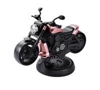 Modelo de motocicleta para decoración de automóvil con función giratoria de deriva y aromaterapia, construcción de aleación y ABS, base de fragancia para uso en vehículos (limón)