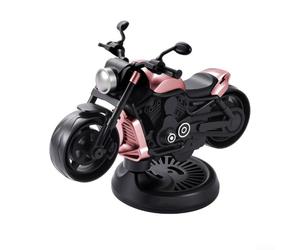 Modelo de motocicleta para decoración de automóvil con función giratoria de deriva y aromaterapia, construcción de aleación y ABS, base de fragancia para uso en vehículos (limón)