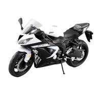 Modelo de motocicleta Para Kawasaki Ninja ZX-6R 1/12 Carreras Motocross Moto Modelo Simulación Metal Calle Locomotora Die-cast Vehículo Réplica Colección Juguete Regalo(ZX6R white)