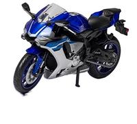 Modelo de Motocicleta para Yamaha YZF R1 1:12 De Aleación De Carreras De Motos Deportivas Modelo De Moto De Simulación De Coches Dirt Bike Réplica De Regalo(Blue)