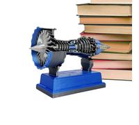 Modelo de motor de avión: de educación científica, juguete de construcción | Decoración de motor de avión coleccionable, accesorio para el hogar y la escuela, exhibición de escritorio para niña