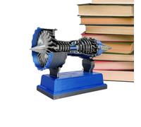 Modelo de motor de avión - Decoración del modelo de avión con detalles de turbina, juguete de construcción realista y coleccionable | Para adultos, adolescentes, niños y dormitorios