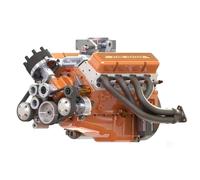 Modelo de motor de gasolina de 4 tiempos refrigerado por agua en miniatura V8-OHV-44 PRO 1:6 de bloque pequeño, modelo de motor de combustión interna, kit de educación de ciencias físicas y regalo