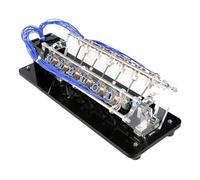 Modelo de Motor electromagnético en Forma de V, Modelo de Motor de 4/8/12 bobinas con diseño LED, Herramienta educativa de 5 V, combina Campos magnéticos y eléctricos(12Coil)