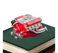 Modelo de motor: miniatura de motor, adorno creativo de resina para escritorio, para exhibición, garaje, cumpleaños, educación, aula, taller, coleccionista, lugar de trabajo