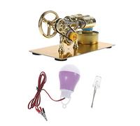 Modelo de motor, modelo de montaje de metal, juguete, generador de electricidad eléctrico, escritorio para adultos y niños, generador de motor Stirling de aire caliente