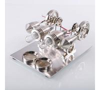 Modelo De Motor Stirling, LED Sterling Engine Kit Modelo De Motor Stirling De Aire Caliente, Mini Motor De Aire Caliente Stirling Motor De Vapor Térmico Experimento De Ciencias Juguetes Educativos
