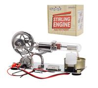 Modelo de motor Stirling, motor de combustión externa ENJOMOR γ-Type Stirling de aire caliente, colección de ciencia mecánica, juego de experimentos de física para adultos, decoración de escritorio