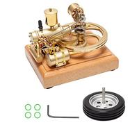 Modelo de motor vintage, mini cilindro horizontal de 1.9 CC, kit de modelo de combustión interna de cuatro tiempos para tres ruedas, motor científico STEM creativo para entusiastas coleccionistas