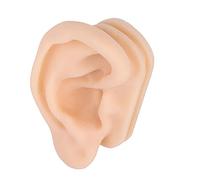 Modelo de Oído de Silicona Suave para la Práctica acupuntura: Estructura Oído Humano Simulada para Otología y Exhibición del Hospital, Portátil con Soporte