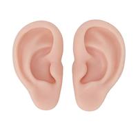 Modelo de Oreja de Silicona, 1 par de Modelos de Oreja de Silicona Flexibles, Suaves y Reutilizables, Modelo de Perforación de Silicona de Piel Humana Simulada, Apto para Pendientes, Ejercicio de