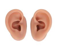 Modelo de Oreja de Silicona, 1 par de Modelos Realistas de Oreja Humana, Flexible, Reutilizable, Multifuncional, Portátil, Falsa, para Practicar Piercing en la Oreja. (Color de