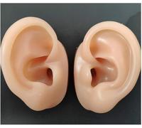Modelo de oreja de silicona blanda: simulación for acupuntura, práctica de punción, accesorios de exhibición for auriculares y aretes.