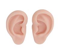 Modelo de Oreja de Silicona, Modelo de Oreja de Silicona Suave, Modelo de Oreja Artificial, 1 par de Modelo de Oreja de Simulación Suave y Flexible para Exhibición de Aretes
